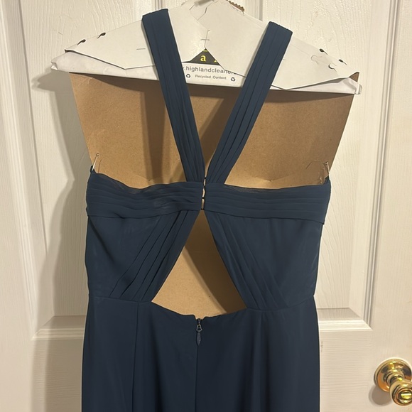 Azazie Rue Dress in Dark Navy, size 8 - Picture 4 of 5